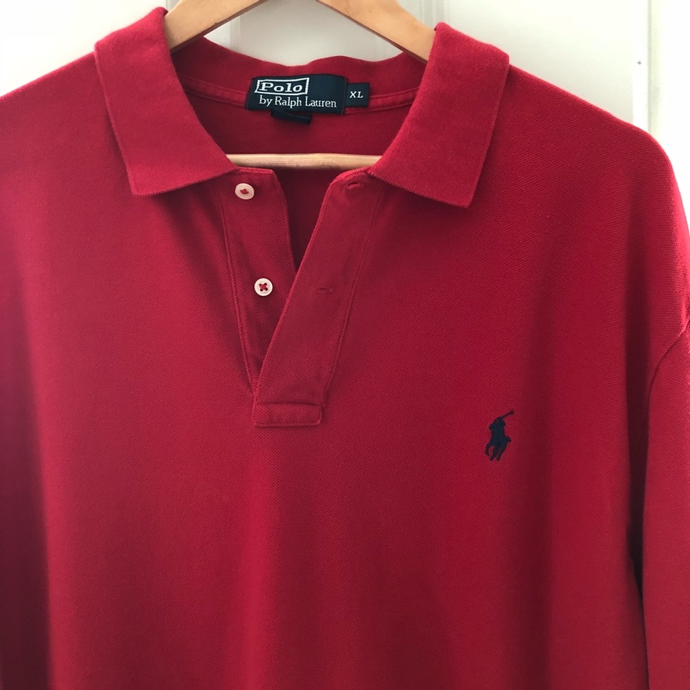 Polo by Ralph Lauren | Long Sleeve Red Polo | XL